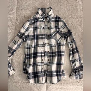 Aeropostale Blue and White Flannel